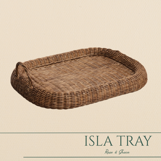 The Isla Collection- Isla Rattan Tray