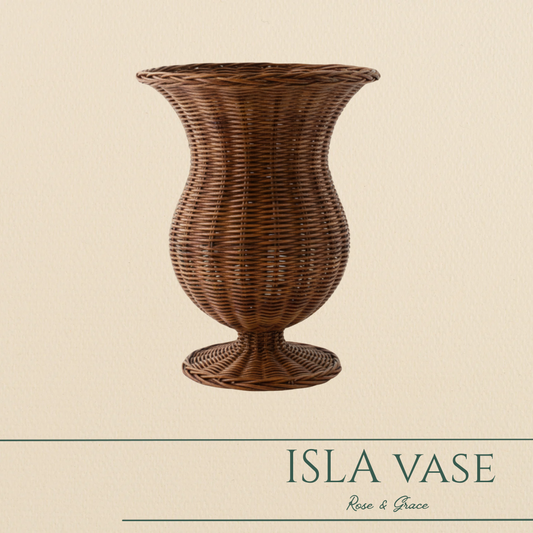 The Isla Collection- The Isla Rattan Vase