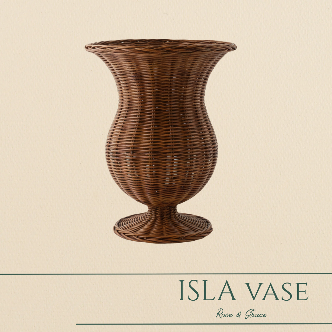 The Isla Collection- The Isla Rattan Vase